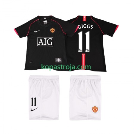 Billiga Fotbollströjor Manchester United GIGGS 11 2007 2008 Retro Barn Borta tröja Kortärmad